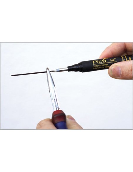 Pica-150/46-Marcador permanente de tinta para agujeros profundos Ink (Negro)