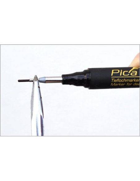 Pica-150/46/SB-Marcador permanente de tinta para agujeros profundos Ink (Negro) en blister