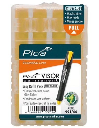 Pica-991/40-Estuche de 4 minas VISOR permanente Rojo