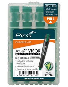 Pica-991/44/SB-Estuche de 4 Minas VISOR Permanente Amarillo en blíster