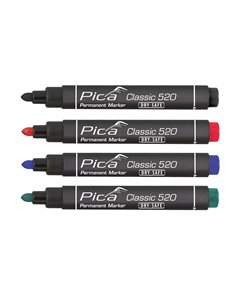 Pica-520/46-Marcador Permanente Tipo Bala Negro