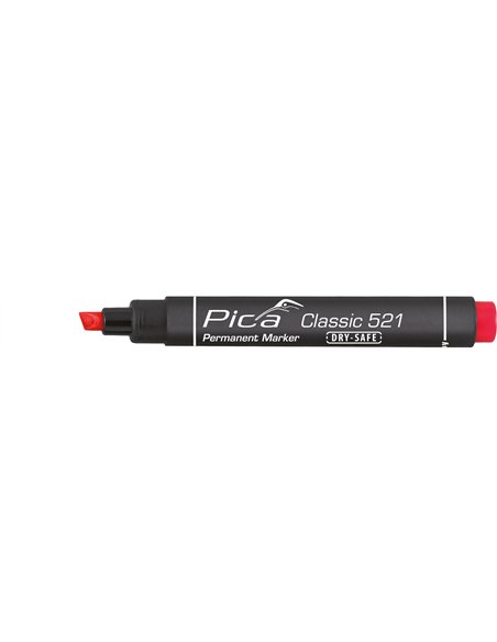 Pica-521/40-Marcador Permanente Tipo Pincel Rojo