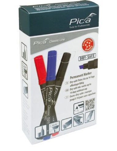 Pica-521/40-Marcador Permanente Tipo Pincel Rojo
