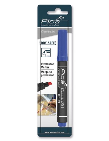 Pica-521/40-Marcador Permanente Tipo Pincel Rojo