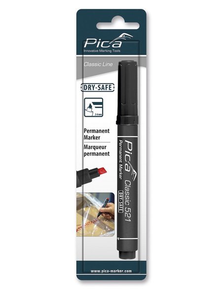 Pica-521/40-Marcador Permanente Tipo Pincel Rojo