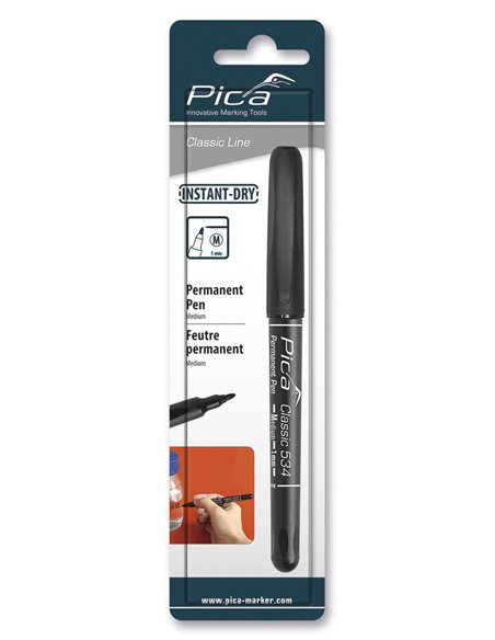 Pica-534/41-Marcador Permanente Classic Bala Medio Azul