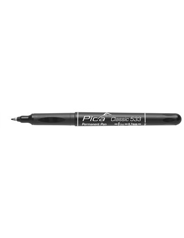 Pica-533/46/SB-Marcador permanente Classic punta fina Negro en blíster