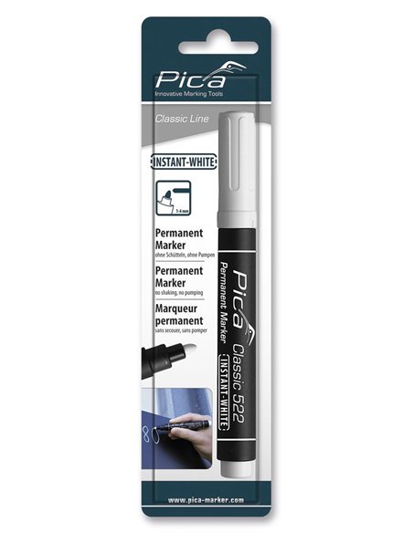 Pica-522/52-Marcador Permanente Bala Gruesa Blanco