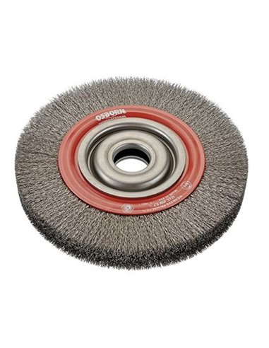 Osborn-0008522062-Cepillo circular alambre ondulado de Acero latonado y agujero multieje (100x25x23x0,3 mm)