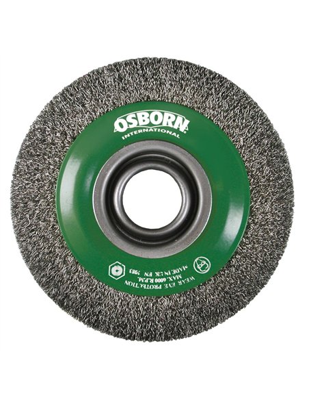 Osborn-0008522062-Cepillo circular alambre ondulado de Acero latonado y agujero multieje (100x25x23x0,3 mm)