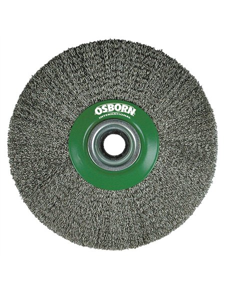 Osborn-0008522062-Cepillo circular alambre ondulado de Acero latonado y agujero multieje (100x25x23x0,3 mm)