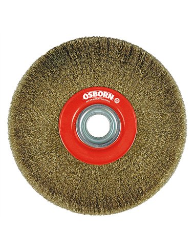 Osborn-0008522062-Cepillo circular alambre ondulado de Acero latonado y agujero multieje (100x25x23x0,3 mm)