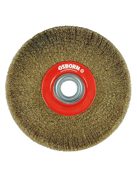 Osborn-0008522062-Cepillo circular alambre ondulado de Acero latonado y agujero multieje (100x25x23x0,3 mm)