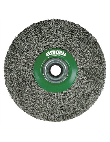 Osborn-0008532062-Cepillo circular alambre ondulado de Acero latonado y agujero multieje (125x25x30x0,3 mm)