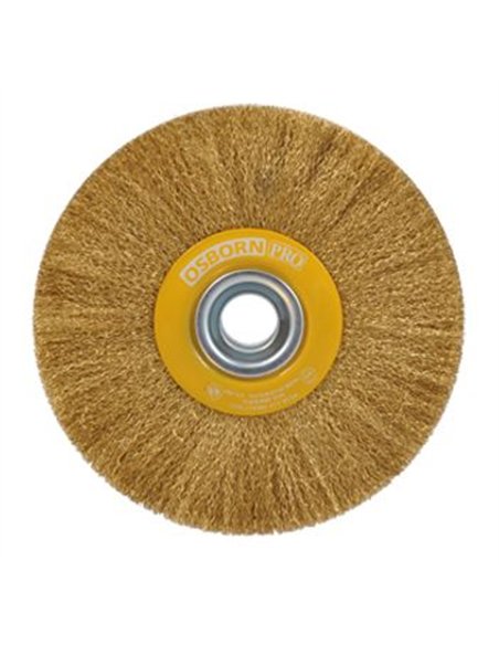 Osborn-0008532062-Cepillo circular alambre ondulado de Acero latonado y agujero multieje (125x25x30x0,3 mm)