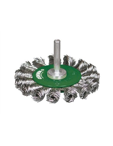 Osborn-0202611151-Cepillo circular acero de alambre trenzado con vástago de 6 mm y filamento de Ø 0.50 mm (75x13 )