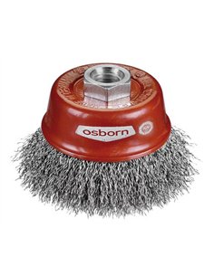 Osborn-0002613361-Cepillo taza inox de alambre ondulado con tuerca M14 y filamento Ø 0.30 mm (60x20 )