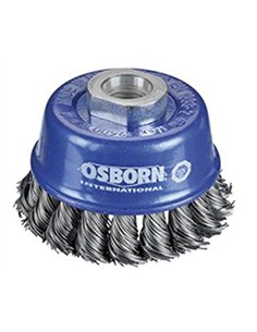 Osborn-0002608351-Cepillo taza inox de alambre trenzado con tuerca M14 y filamento Ø 0.50 mm (65x20 )