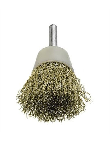 Osborn-0028600041-Cepillo taza acero latonado con vástago de 6 mm y filamento de Ø 0.30 mm (50x17 )