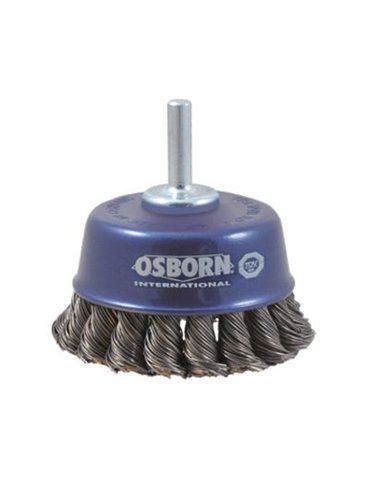 Osborn-0182600891-Cepillo taza de filamento abrasivo con vástago de 6 mm Ø 0.90 mm y grano 180 azul (50x17 )