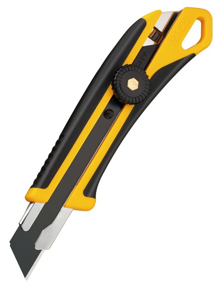 Olfa-L-7-Cutter con bloqueo manual y cuchilla Excel Black de 18 mm