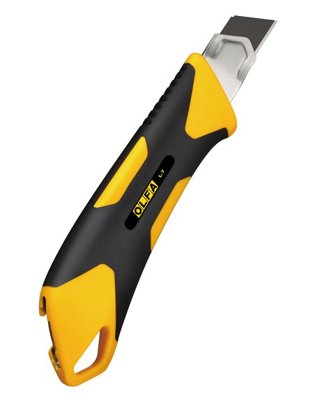 Olfa-L-7-Cutter con bloqueo manual y cuchilla Excel Black de 18 mm