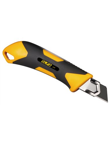 Olfa-L-7-Cutter con bloqueo manual y cuchilla Excel Black de 18 mm