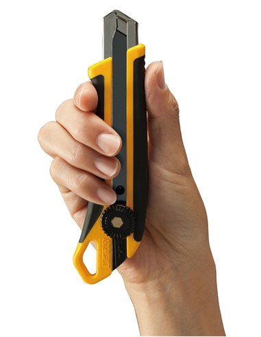 Olfa-L-7-Cutter con bloqueo manual y cuchilla Excel Black de 18 mm