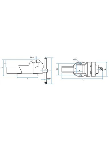 Kanca-60210300050-Tornillo de banco Castillo Mini de 50 mm