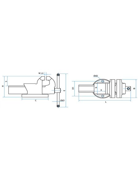Kanca-60210300075-Tornillo de banco Castillo Mini de 75 mm