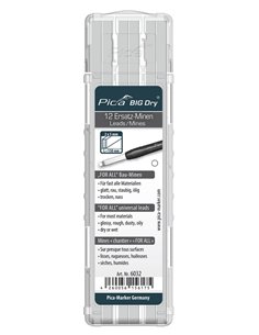 Pica-6032-Estuche de 12 Minas-BIG-Dry -Blanco