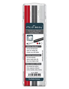 Pica-6045/SB-Estuche 12 minas-Bister-Ne.Bl.Ro.(4)