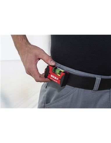 Sola-GOMAGNETICCLIP-Nivel de burbuja compacto GO! Magnetic CLIP
