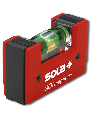 Sola-GOMAGNETICCLIP-Nivel de burbuja compacto GO! Magnetic CLIP