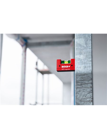 Sola-GOMAGNETICCLIP-Nivel de burbuja compacto GO! Magnetic CLIP