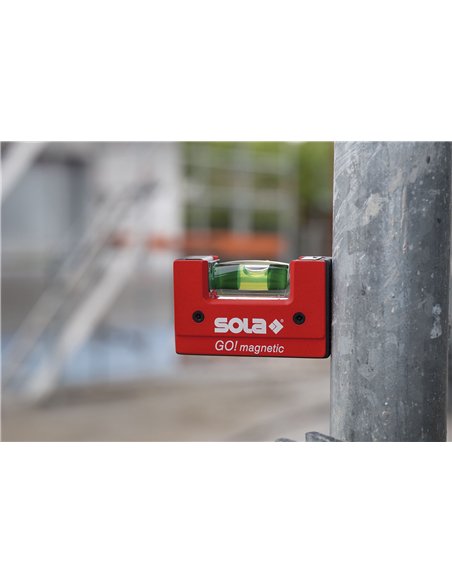 Sola-GOMAGNETICCLIP-Nivel de burbuja compacto GO! Magnetic CLIP