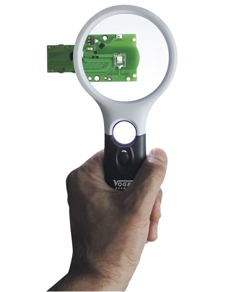 Vogel-600145-Lupa de mano Magnifier con Led