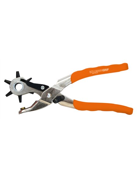 Bollmann-0910-35AT-Alicate sacabocados tipo revolver con mangos de plástico
