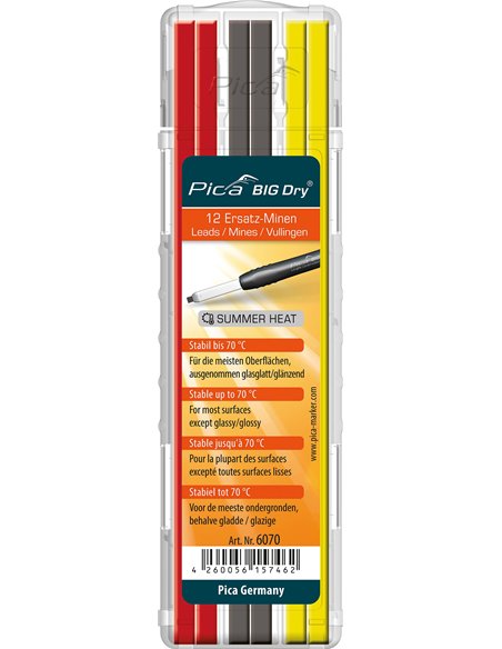 Pica-6070/SB-Blister con 12 minas BIG Dry para altas temperaturas