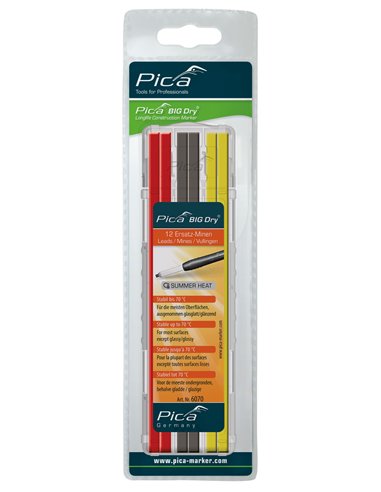 Pica-6070/SB-Blister con 12 minas BIG Dry para altas temperaturas