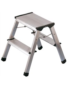 Hailo-4442-701-Taburete de aluminio D60 StandardLine (2x2 peldaños)