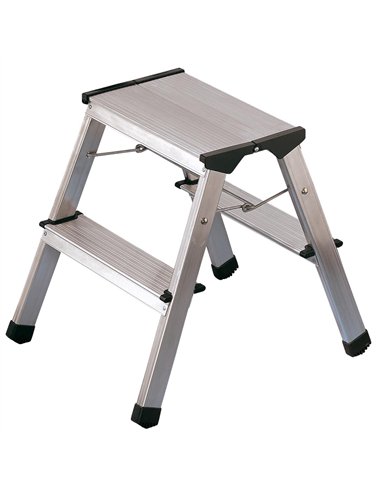 Hailo-4443-701-Taburete de aluminio D60 StandardLine (2x3 peldaños)