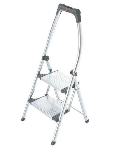 Hailo-4302-201-Mini escalera de aluminio LivinStep Plus (2 peldaños)