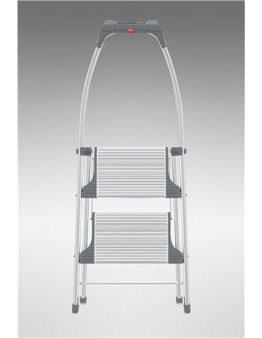 Hailo-4302-201-Mini escalera de aluminio LivinStep Plus (2 peldaños)