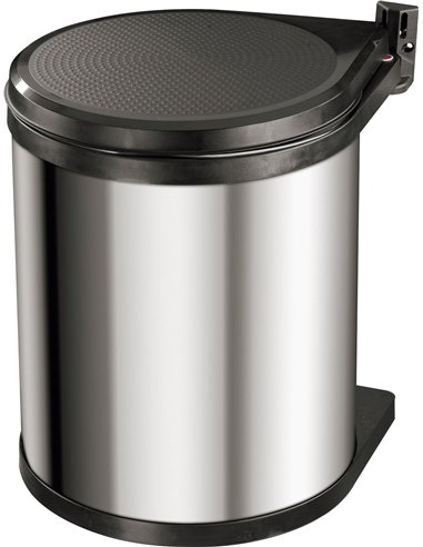 Hailo-3555-101-Cubo de basura integrable de 15 litros Compact-Box gris
