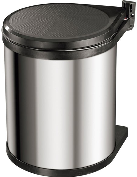 Hailo-3555-101-Cubo de basura integrable de 15 litros Compact-Box gris