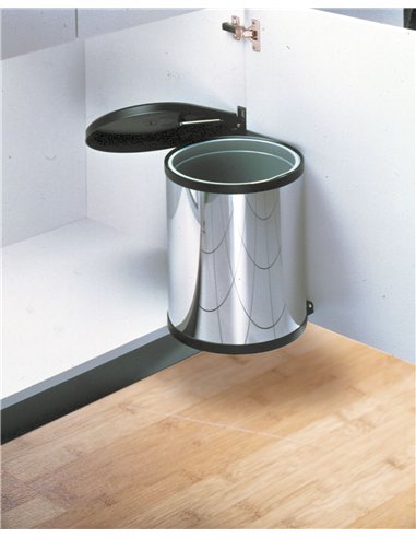 Hailo-3555-101-Cubo de basura integrable de 15 litros Compact-Box gris