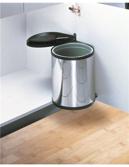 Hailo-3555-101-Cubo de basura integrable de 15 litros Compact-Box gris