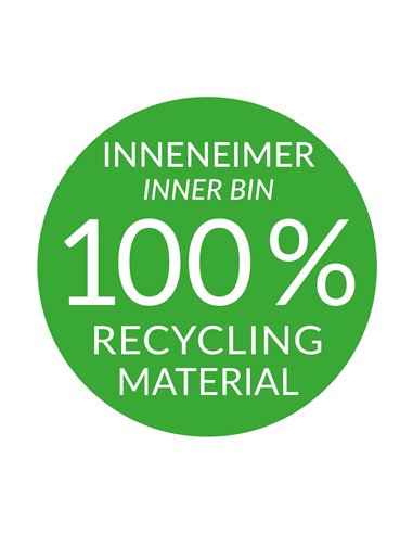 Hailo-3555-101-Cubo de basura integrable de 15 litros Compact-Box gris