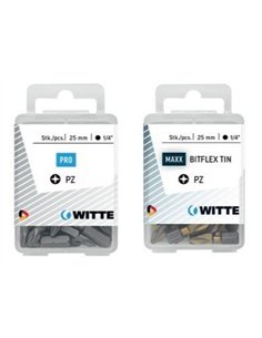 Witte-428046-25 Puntas en cajita de plástico largo 25 mm (PZ 2 BITFLEX)